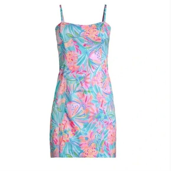 LILLY PULITZER Shelli Stretch Mini Dress in Tropical Punch Size 2 - Picture 6 of 8